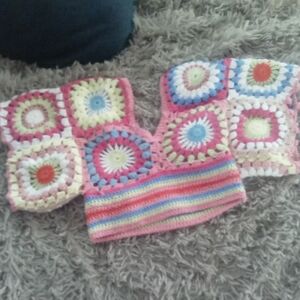 Colorful Crochet Crop Top